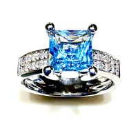 Anillo Sommer Mujer Anello Acquamarina in Oro blanco Acquamarina 1.65 Ct ACQ CT 1.65 DIA CT 0.20 DNG - ACQ CT 1.65 DIA CT 0.20 DNG